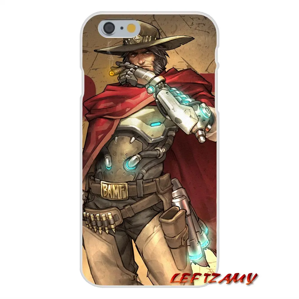 Мягкий прозрачный чехол сумка игра Overwatch герой OW McCree для huawei P8 P9 P10 Lite 2017 Honor 4C 5X 5C 6X