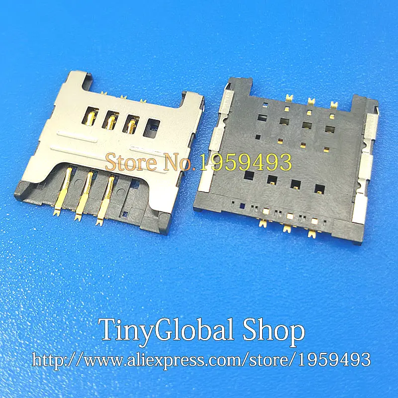 2 шт./лот сменный разъем для считывания sim карт Samsung S3580 C5530 S7070 C3300 S5360|sim card reader