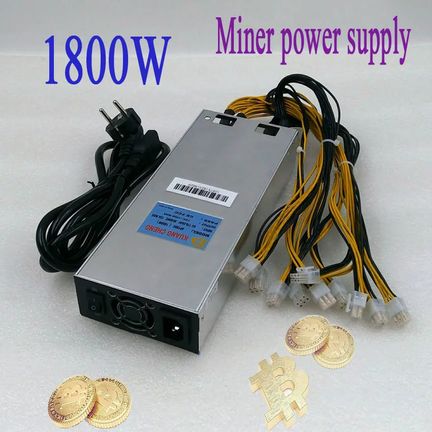 ASIC miner BTC LTC power AP188c1800W 12В powr питания 6pin подходит для Antminer S9 T9 Z9 L3 DR3 baikal G28 Innosilicon