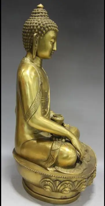Китайский буддистский храм латунь Медь Шакьямуни татхагата Статуэтка Будда