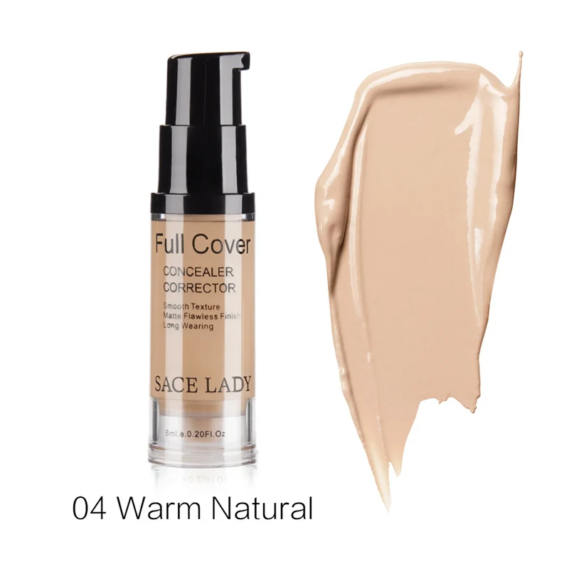 04 Warm Natural Sace женский консилер макияж основа полное покрытие корректирующий крем для лица водонепроницаемый натуральный макияж для глаз темные круги косметика - Цвет: 04 Warm Natural