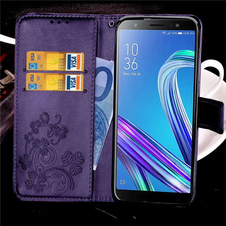 Роскошный чехол для телефона для ASUS Zenfone Max M1 ZB555KL откидная крышка Капа Кошелек из искусственной кожи чехол для ASUS Zenfone Max M1 ZB555KL чехол