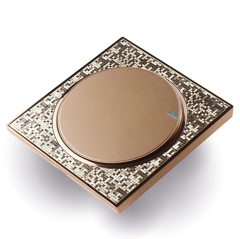 Настенный выключатель золотого цвета 1 комплект 2 канала света переменный ток 110 ~