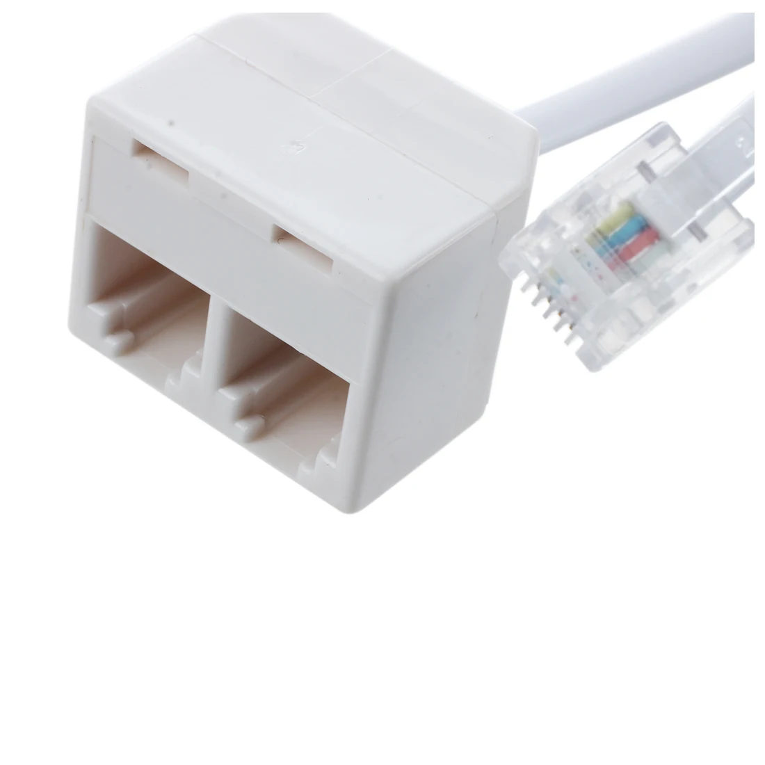 RJ11 6P4C телефонный сплиттер 1 Мужской 2 Женский-белый | Обустройство дома