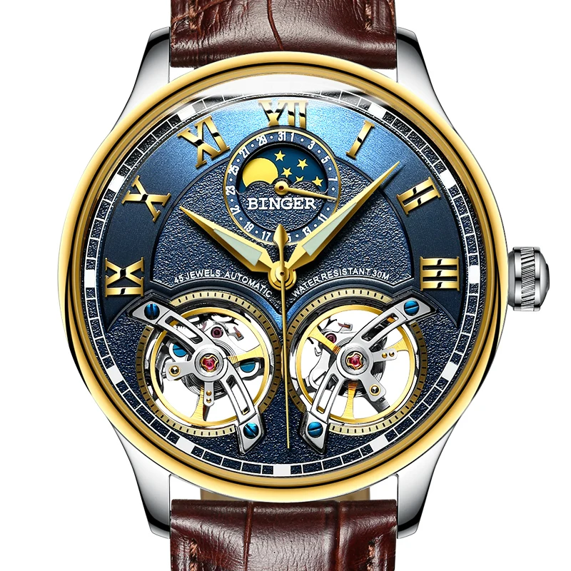 Часы наручные Binger Мужские механические водонепроницаемые 8606 м|hombre|hombre reloj |