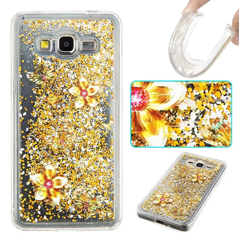 Зыбучие пески flash Косметическая пудра динамический ТПУ чехол для телефона Samsung