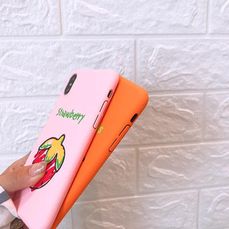 Милые фрукты телефонные чехлы для IPhone 8X6 XS 6 S XR MAX 7 чехол матовый жесткий задняя