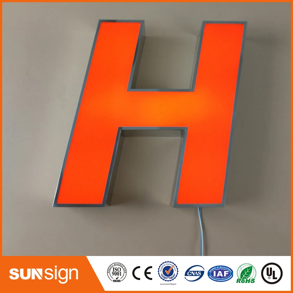 LED lighted store front sign outdoor sign letters for coffee store
