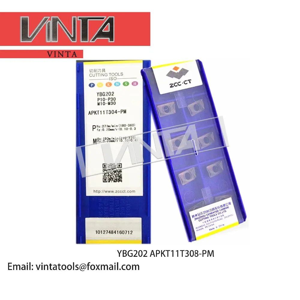 10 шт./лот YBD152 YBD252 YBM251 YBC301 YBG102 YBG302 YBG202 YBC302 APKT11T308-PM cnc-фрезирования