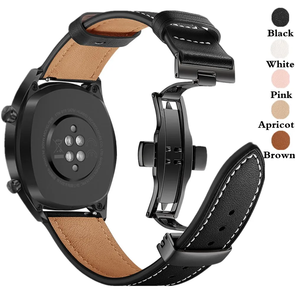 

Leather Strap for Samsung Galaxy Watch 5 Pro 4 3 Classic Band 42mm/46mm/Active 2 40mm 44mm/41mm/45mm 20mm 22mm Bracelet Belt
