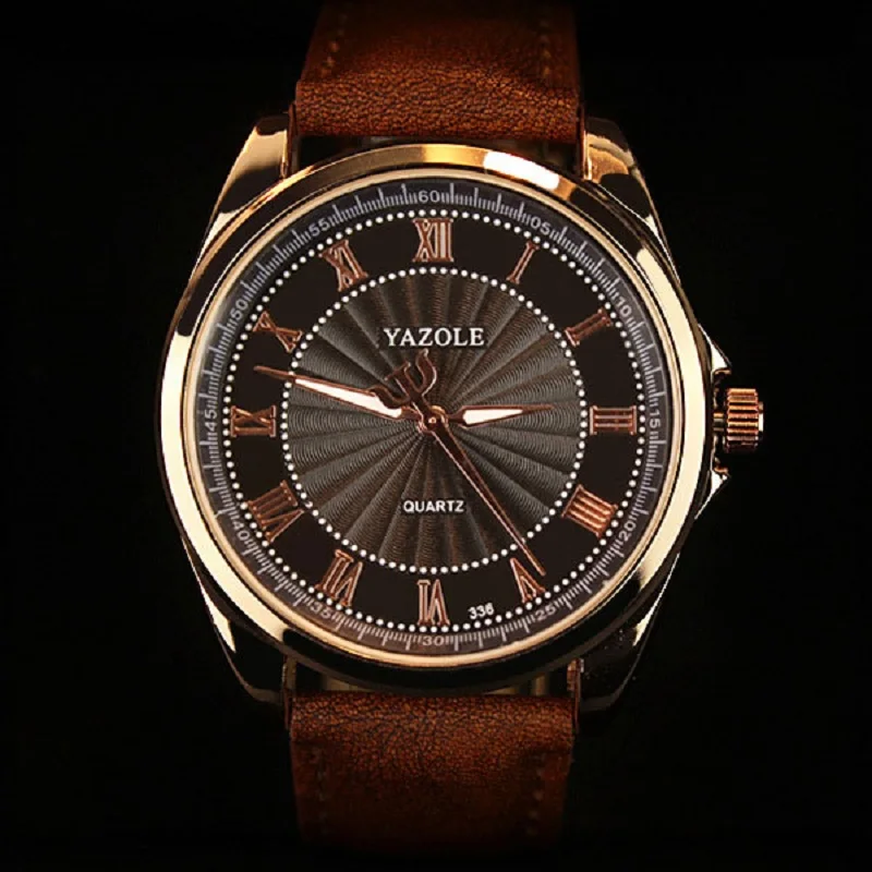 

YAZOLE Men's Watch Fashion Luxury Wristwatch Leather Watches Men Sports Watch Relogio Masculino Saat Bayan Kol Saati Relojes