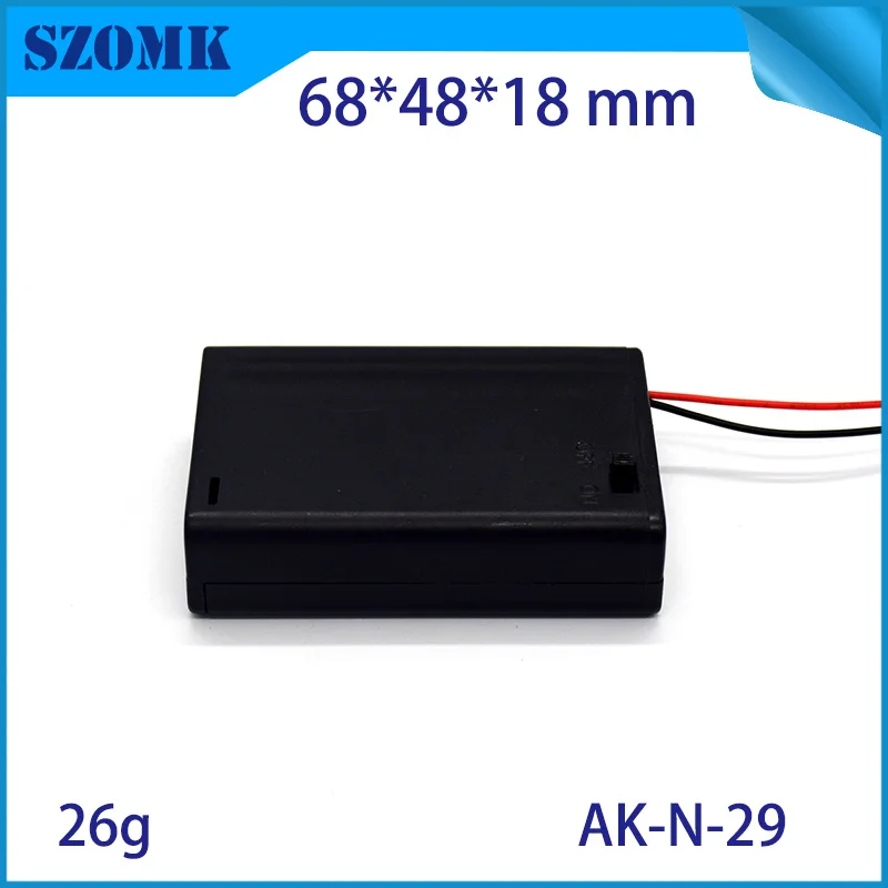 

10 Pieces 68*48*18 mm SZOMK Plastic electrical junction box 3x AA battery holder connector plastic case for electric enclosure