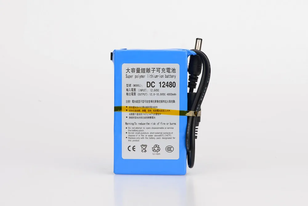 

MasterFire 3set/lot DC 12480 12V 4800MAH Super Capacity Rechargeable Li-ion Battery Lithium-ion Batteries Pack For CCTV Camera