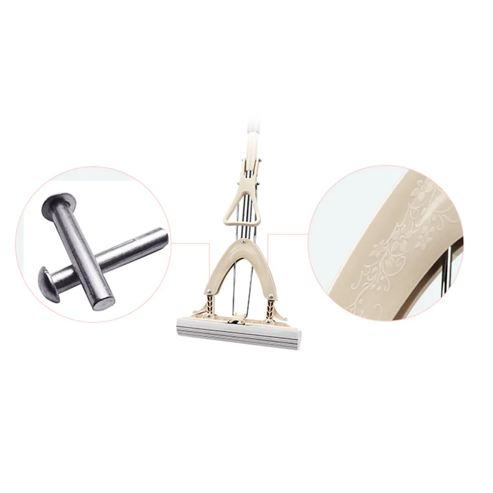 1 шт. 360 градусов Складная швабра с прорезиненной водопоглощающей насадкой из ПВХ