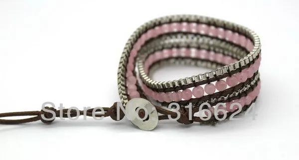 Новое поступление 2017 модные высококачественные розовые бусы женские браслеты