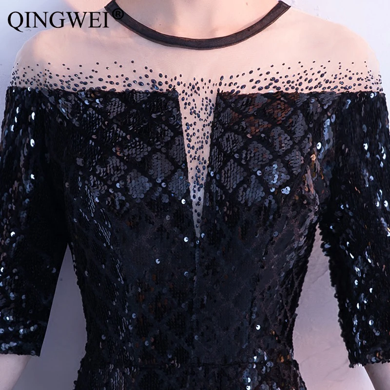 QINGWEI женские 2019 новые стильные банкетные элегантные длинные пикантные Летние