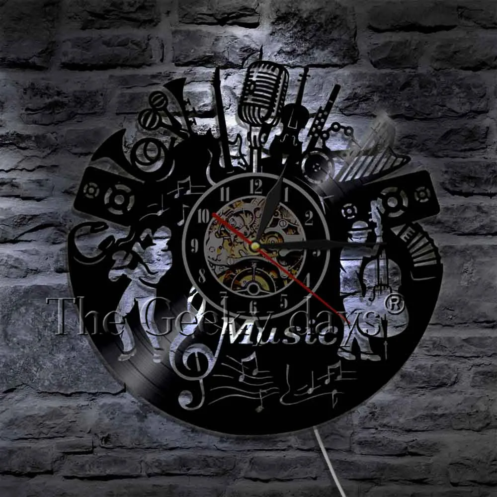Настенные часы с музыкальной группой виниловые настенные 3d изображением