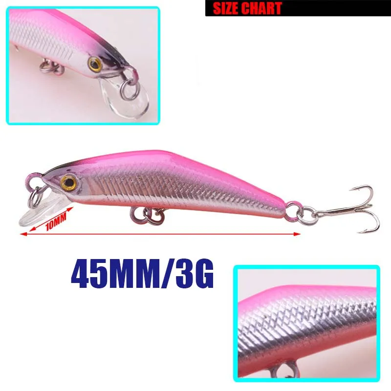 1 шт. 4 5 см 3g тонущие рыболовные наживки Minnow приманка Pesca снасть искусственные