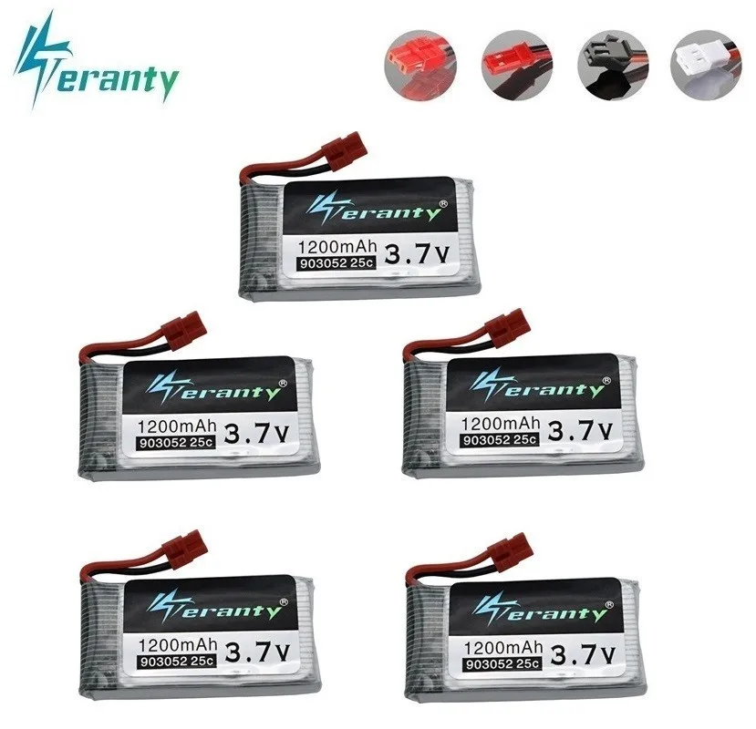 3 7 V 1200mAh Lipo батарея для Syma X5 X5C X5SW X5SC X5S 1 M18 RC Quadcopter 1200mah 903052 25C Drone 5 шт|Детали и