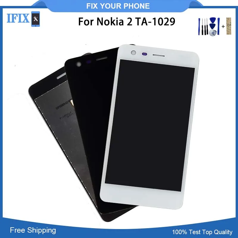 Для Nokia 2 TA 1029 ЖК дисплей с кодирующий преобразователь сенсорного экрана в сборе