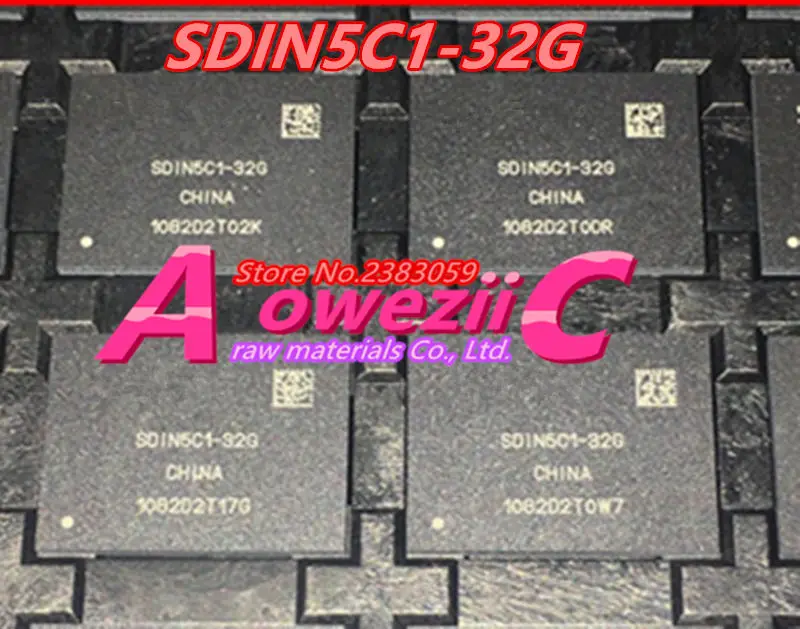 

Aoweziic 100% new original SDIN5C1-4G SDIN5C1-8G SDIN5C1-16G SDIN5C1-32G BGA memory chip SDIN5C1