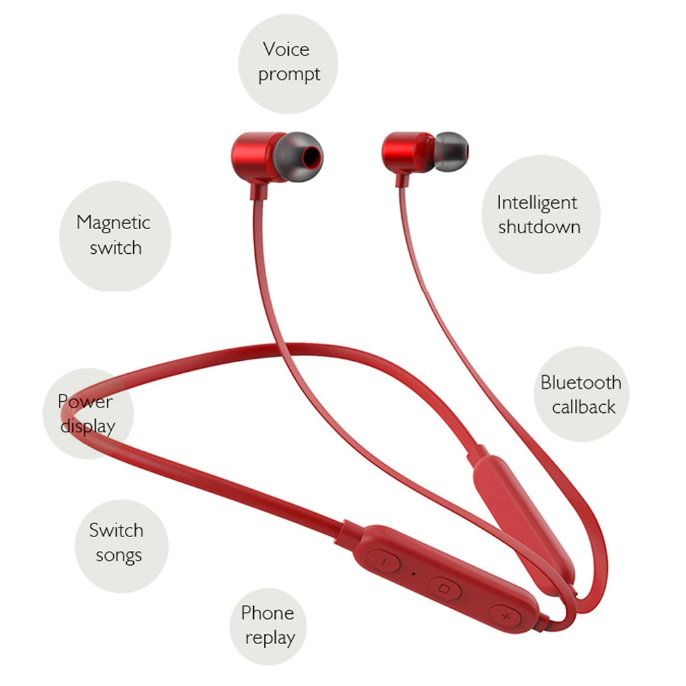 Joinrun W8 магнитные Bluetooth-наушники 3D стерео-наушники с шейным ободом беспроводная