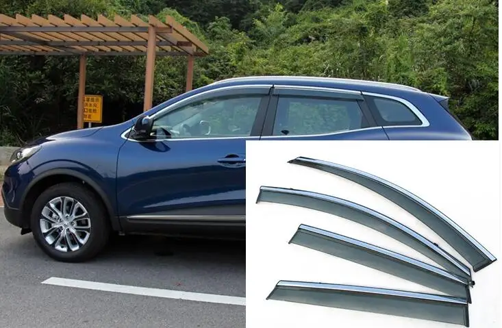 

4 шт., пластиковые ветрозащитные стекла для Renault Kadjar 2016 2017 2018