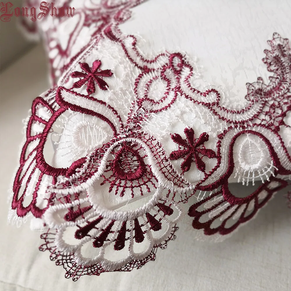 Домашний Декоративный креативный бордовый наволочка с вышивкой рождественские