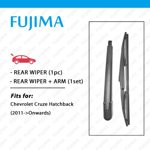 FUJIMA Rear Wiper Blade and Arm for Chevrolet Cruze Hatchback (2011-Onwards) Back Window Windscreen | Автомобили и мотоциклы