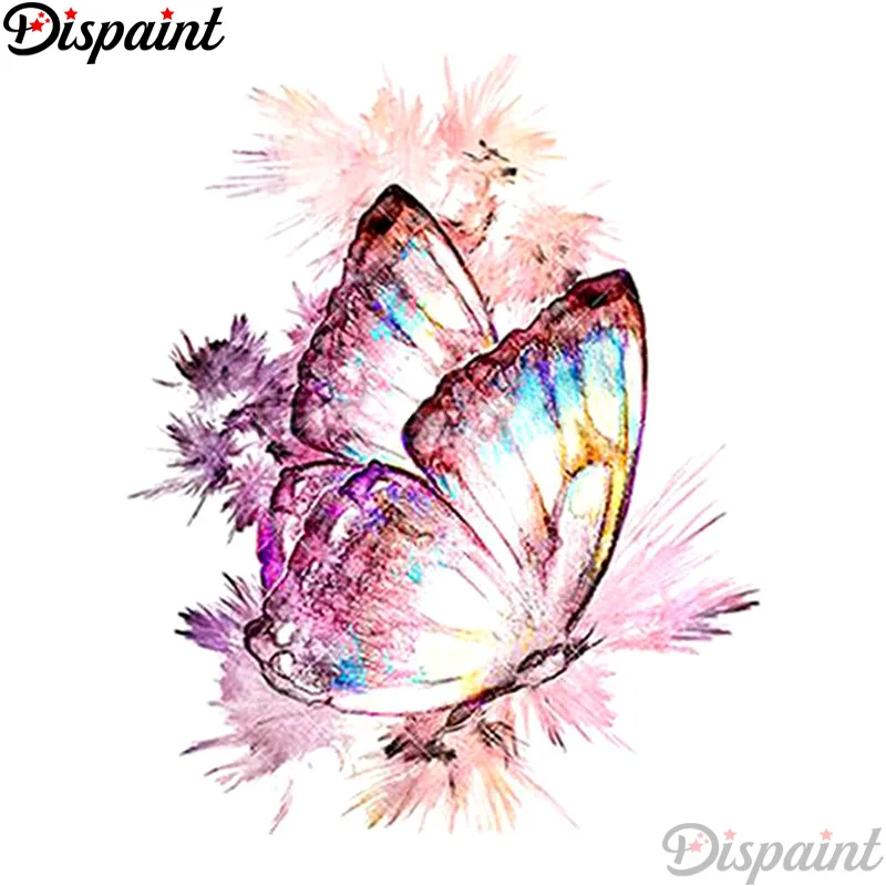

Dispaint Full Square/Round Drill 5D DIY Diamond Painting "Color butterfly" 3D Embroidery Cross Stitch 5D Home Decor A12211