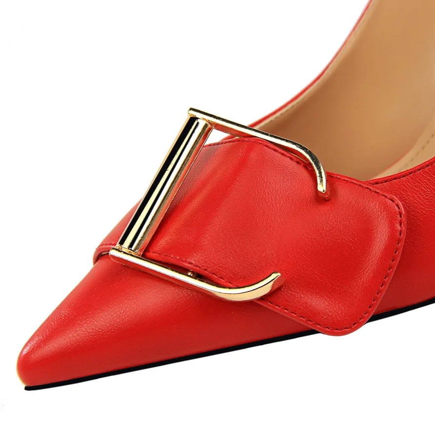 2018 осенние элегантные офисные женские туфли-лодочки на высоком каблуке Цвет