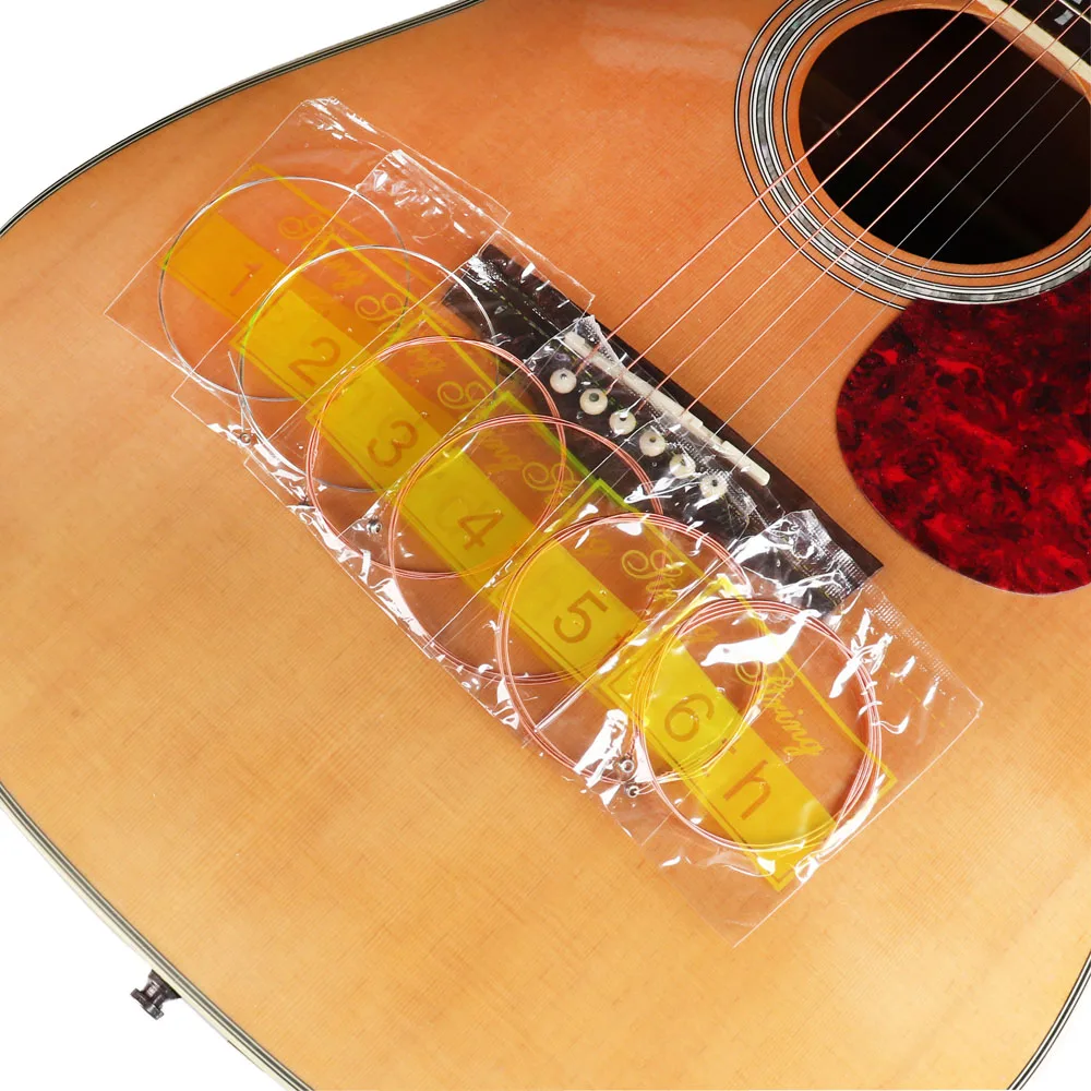 Акустическая гитара строка 6 шт./компл. чистого Strigning струны для гитары Guitarra басовые партии и аксессуары