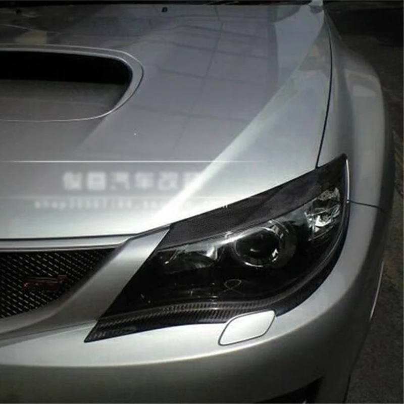 Углеродное волокно автомобиля ниже фары брови крышка отделка наклейка для Subaru Impreza 10th 08 11 Бесплатная