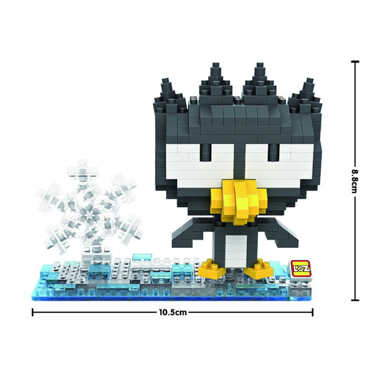 LOZ BADTZ MARU Марка Badtz Maru 3D подвижная фигурка модель крутой Пингвин XO игрушка алмазные