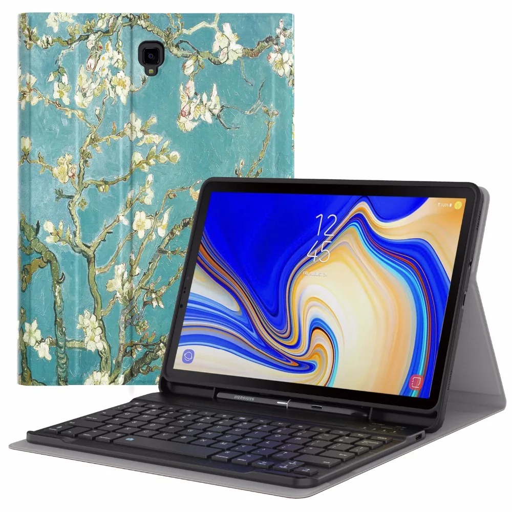 Чехол с клавиатурой MoKo для samsung Galaxy Tab S4 10,5, SM-T830 для планшета/T835, тонкий Чехол-книжка из искусственной кожи