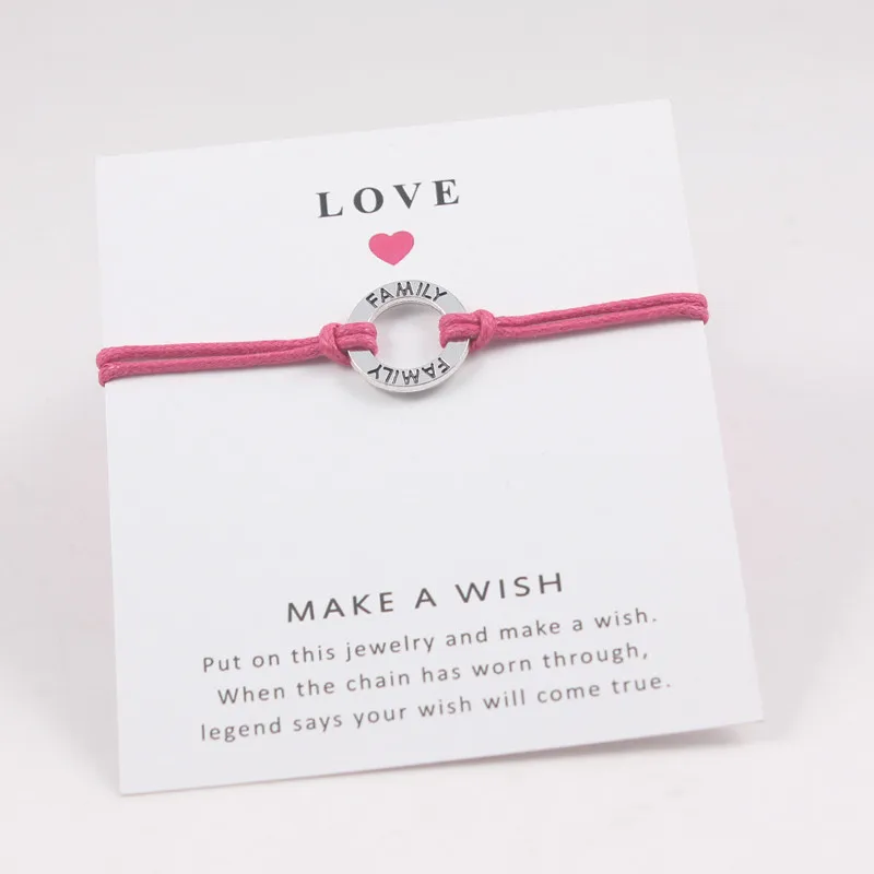 Браслет карта Wish семейный браслет с подвеской из сплава Love Lucky для мамы сына
