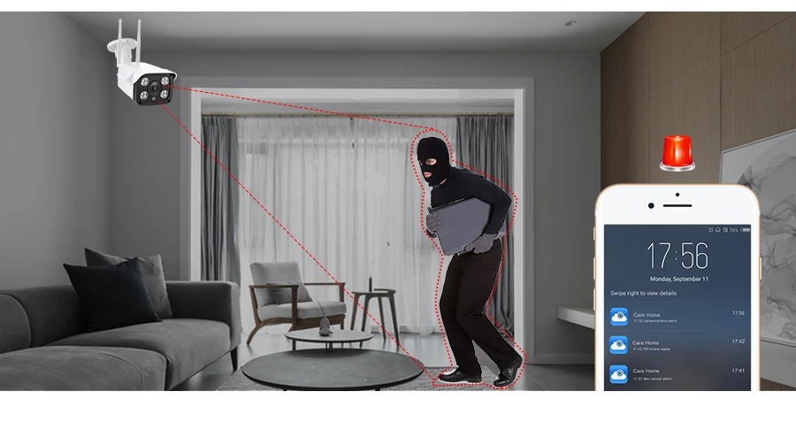 KERUI 1080P HD Водонепроницаемая WiFi ip-камера для наружного наблюдения, камера для безопасности, ночное видение, ICloud хранение, CCTV для домашней сигнализации