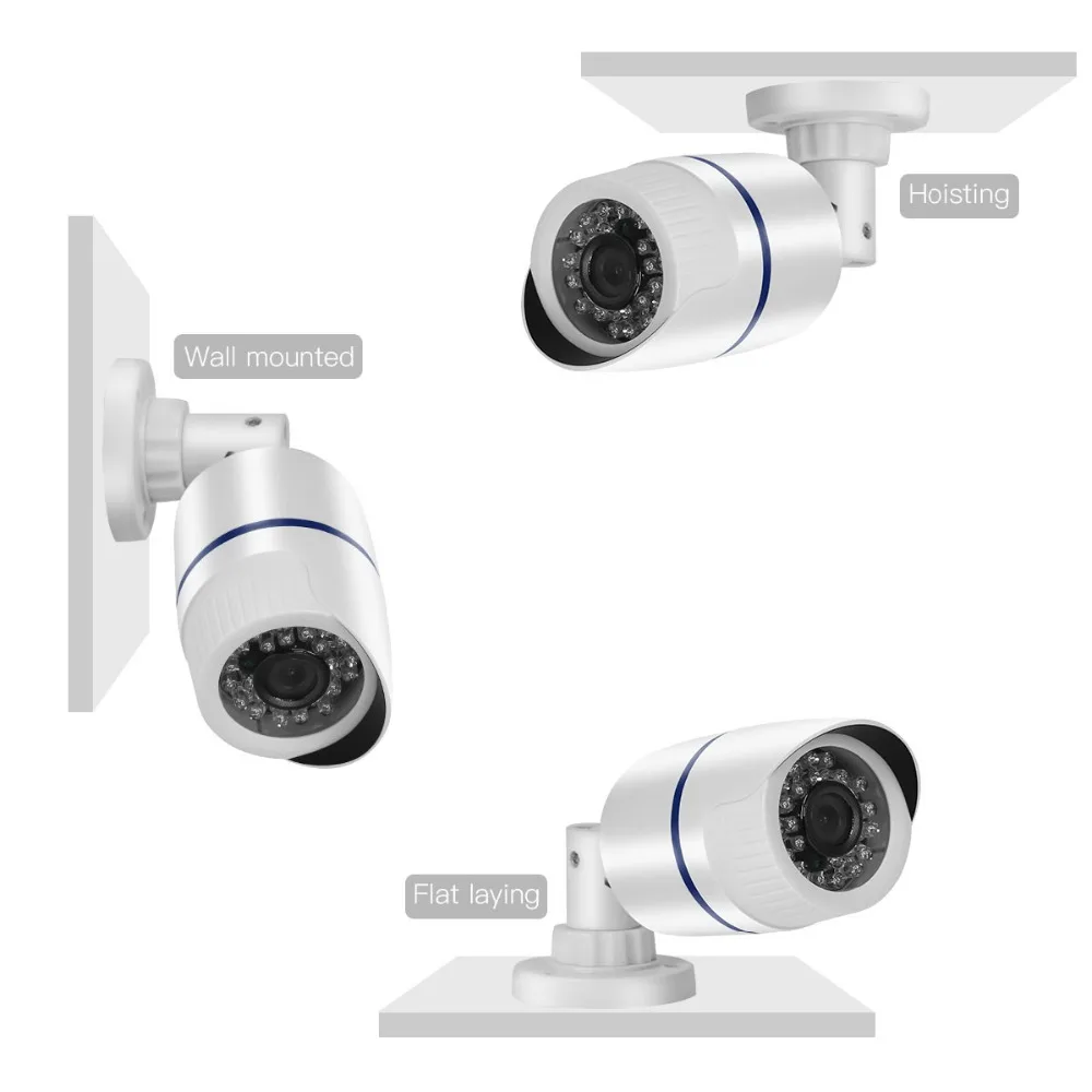 AZISHN ip-камера наблюдения H.265/H.264 FULL HD 1080P 2,0 мегапиксельная onvif HI3516E 24IR уличная IP камера 1080P DC 12 В/48 в PoE