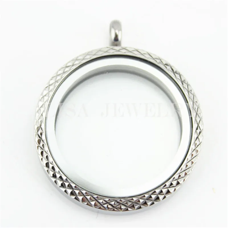 30 мм водонепроницаемый гладкий матовый серебристый золотой плавающий медальон