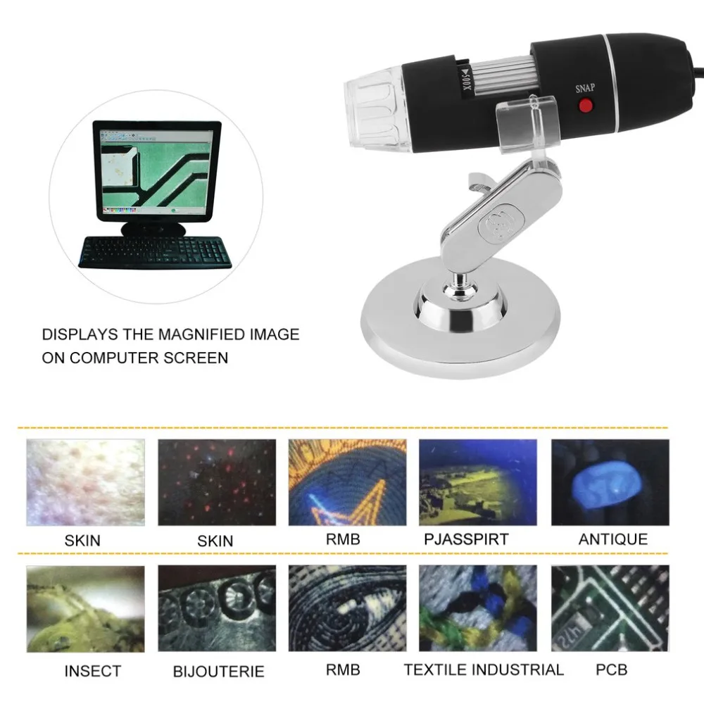 Практичная Электроника 2MP USB 8 светодиодный цифровой камера микроскоп Эндоскоп