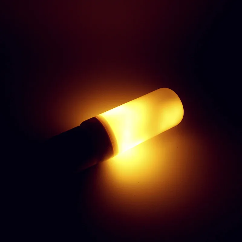 Светодиодные лампы с эффектом пламени E27 E26 E14 5 Вт 2835SMD 3 режима + датчик силы