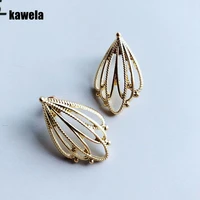 filigree wing alloy earrings metal new modern for female jewelry