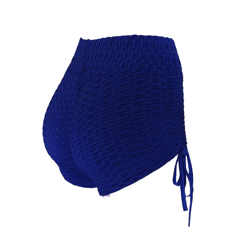 Royal Blue FITTOO, полиэфирные шорты для женщин, высокая талия, одноцветные, тонкие, эластичные, удобные, пуш-ап, уличная одежда для девушек, шорты для фитнеса, 7 цветов - Цвет: Royal Blue
