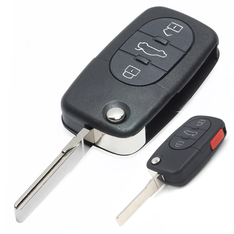 KEYECU 315 МГц ID48 P/N: 4D0 837 231 E/ M/ P Flip 4 Btn дистанционный ключ брелок для Audi A2 A4 A6 A8 S8 TT