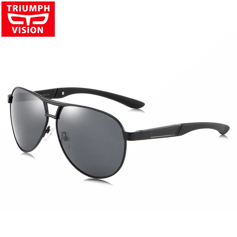 Солнцезащитные очки Triumph Vision большие поляризационные для мужчин в стиле пилота