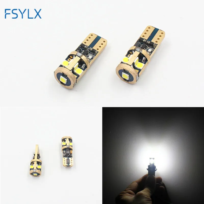 FSYLX 2pcs T10 w5w 194 501 светодиодный светильник для автомобиля SMD 3030 9smd canbus безошибочная