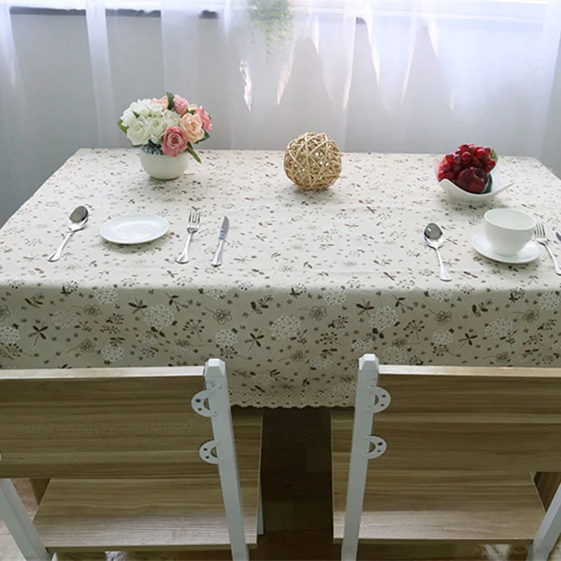 9 Размер пасторальная винтажная печатная прямоугольная льняная скатерть