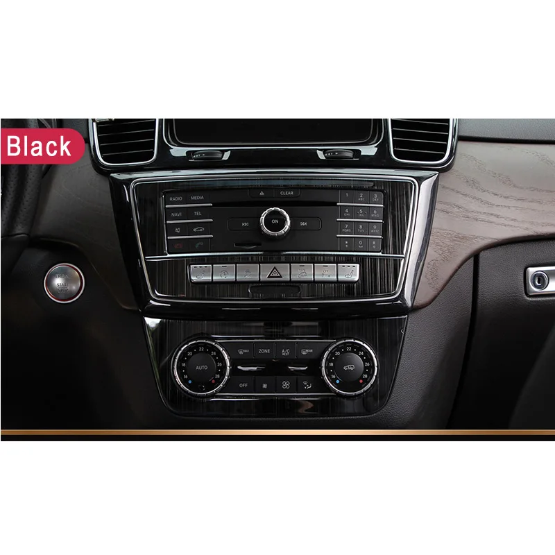 Наклейки на панель CD кондиционер переключатель панель накладка для Mercedes Benz GLE W166 GLE Coupe C292 GLS класс amg аксессуары