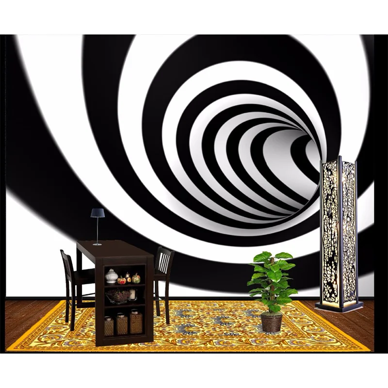 Изогнутая туннельная настенная фотография гигантские обои бесплатно! Клей 58 см x