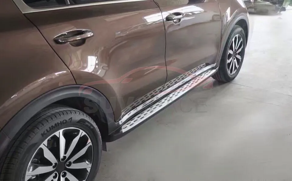 Алюминий стиль подходит для KIA Sportage подножку Подножка Nerf бар